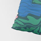 Summer Bloom: Pine Green Leaves & Pink Poppies Pillow Sham Gallery Image 4