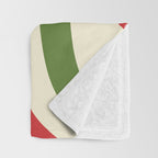 Liquid Swirl Abstract Christmas Pattern Square in Retro Red Green Cream  Throw Blanket Gallery Image 3