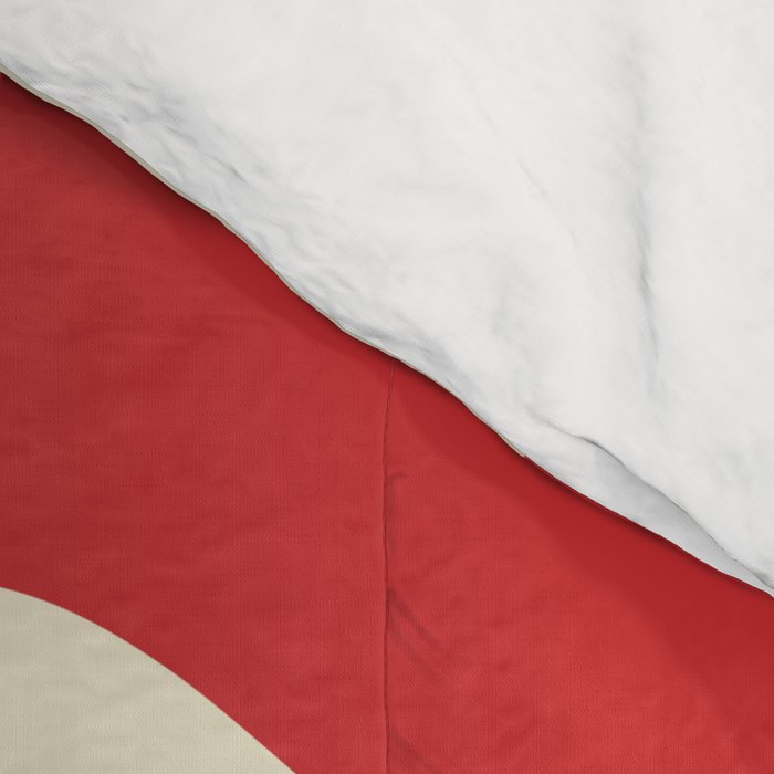 Liquid Swirl Abstract Christmas Pattern Square in Retro Red Green Cream  Comforter Gallery Image 4