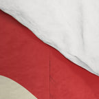 Liquid Swirl Abstract Christmas Pattern Square in Retro Red Green Cream  Comforter Gallery Image 4