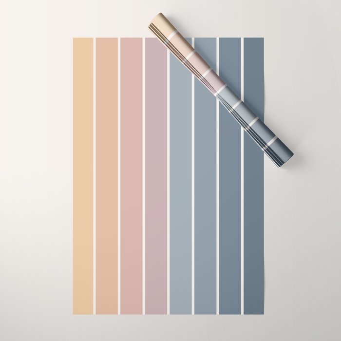 Gradient Arch XXII Sunrise Mid Century Modern Rainbow Wrapping Paper Gallery Image 1