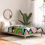 Retro cartoon sticker label pattern Comforter Gallery Image 2