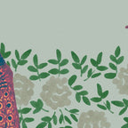 Peacock and Flower - Pink and Sage Coffee Mug Gallery Image 2