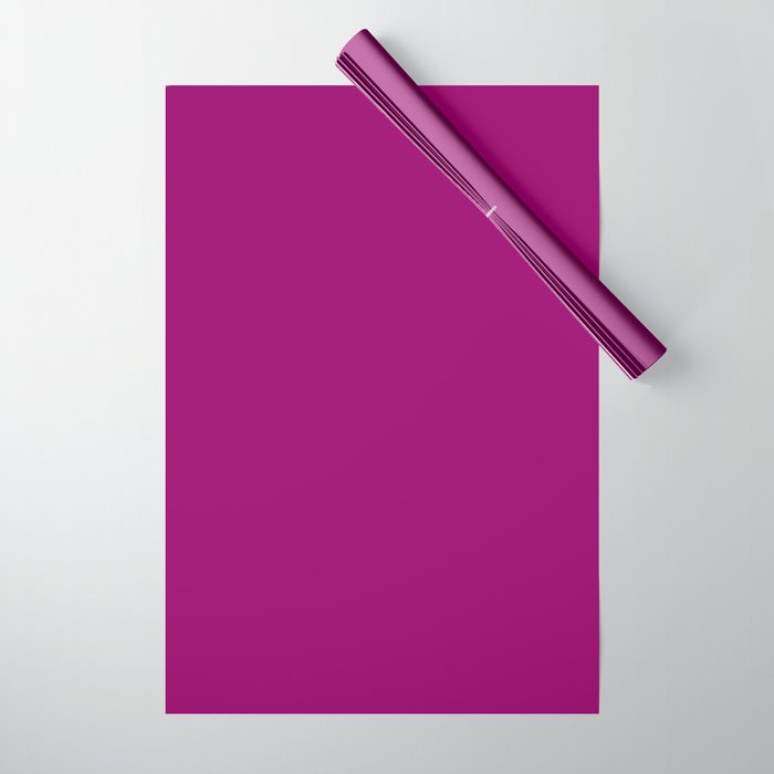 NOW MAGENTA SOLID COLOR Wrapping Paper Gallery Image 1