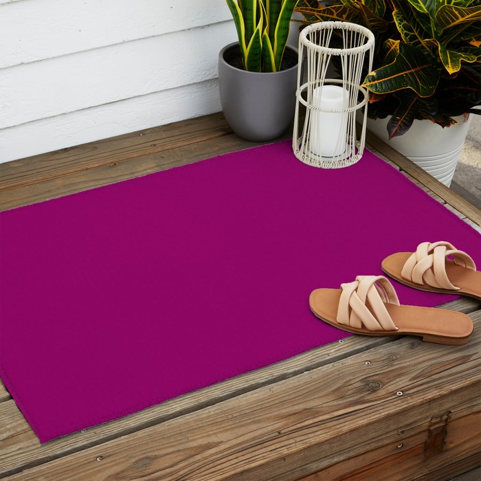 NOW MAGENTA SOLID COLOR Outdoor Rug Gallery Image 2