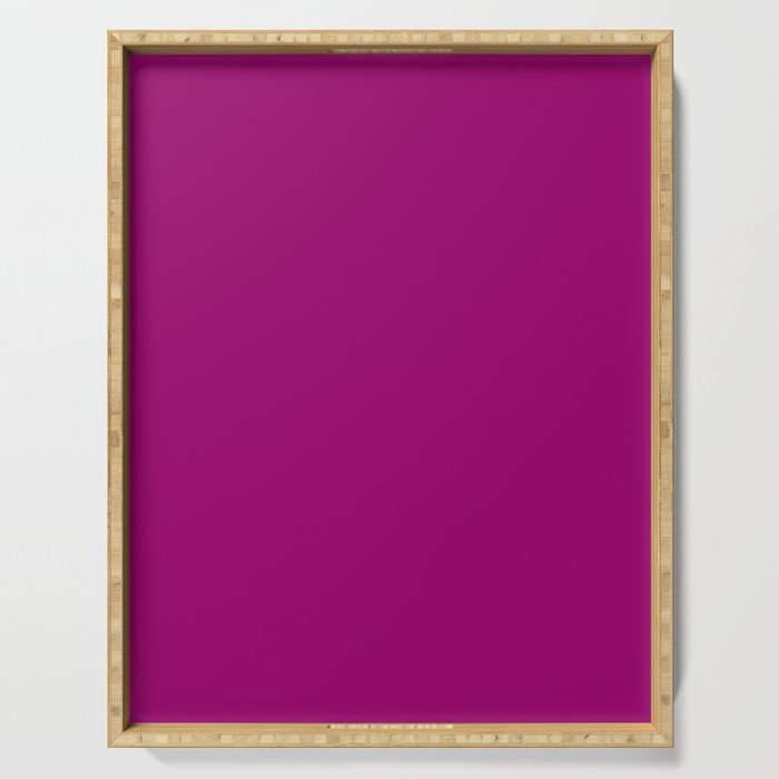 NOW MAGENTA SOLID COLOR Serving Tray Gallery Image 1