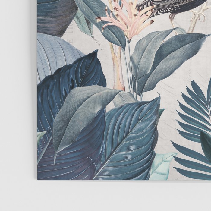 Tropical Birds Paradise Vintage Botanical Illustration Poster Gallery Image 3