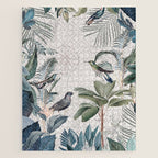 Tropical Birds Paradise Vintage Botanical Illustration Jigsaw Puzzle Gallery Image 1