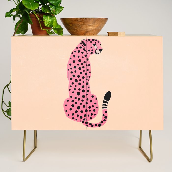 The Stare: Peach Cheetah Edition Credenza Gallery Image 1