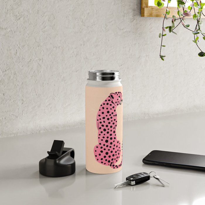 The Stare: Peach Cheetah Edition Water Bottle Gallery Image 4