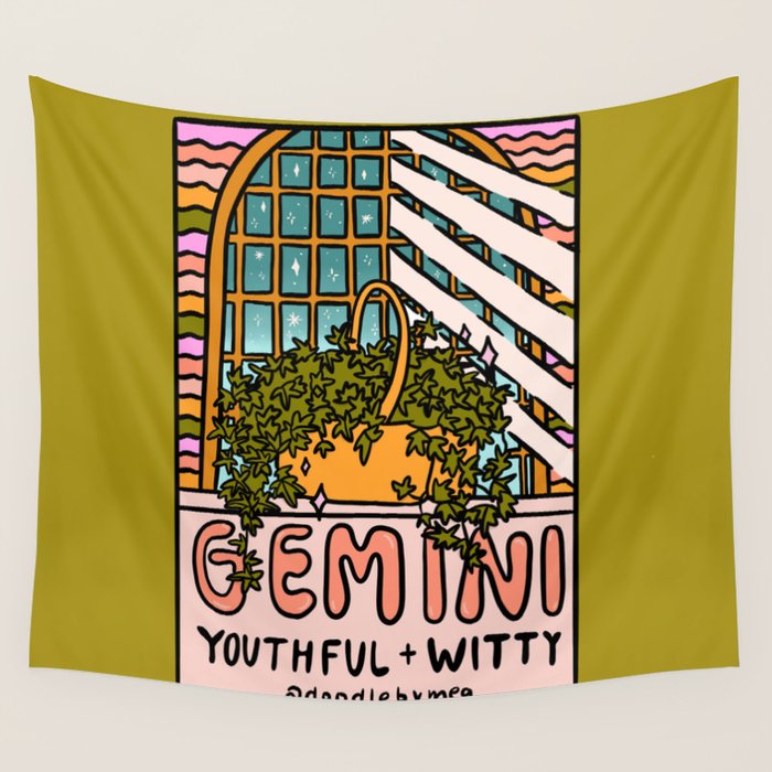 Gemini Plant Wall Tapestry Gallery Image 4