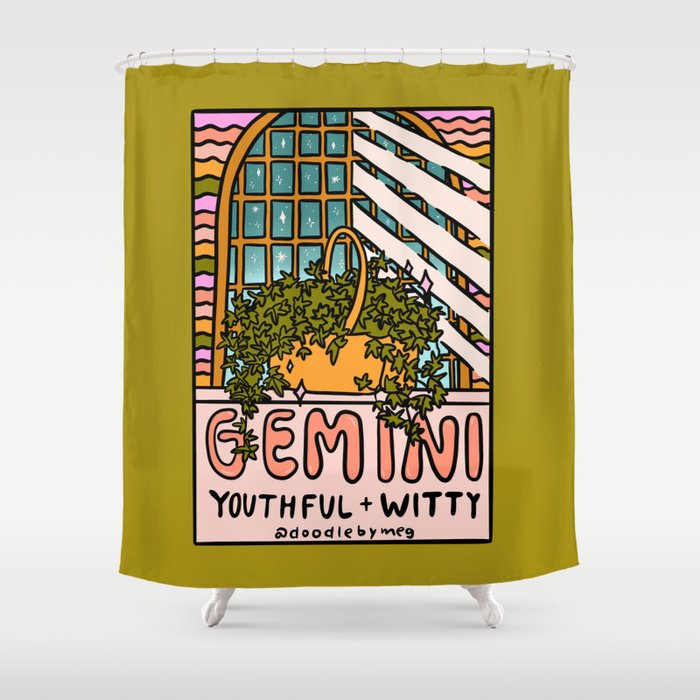Gemini Plant Shower Curtain Gallery Image 1