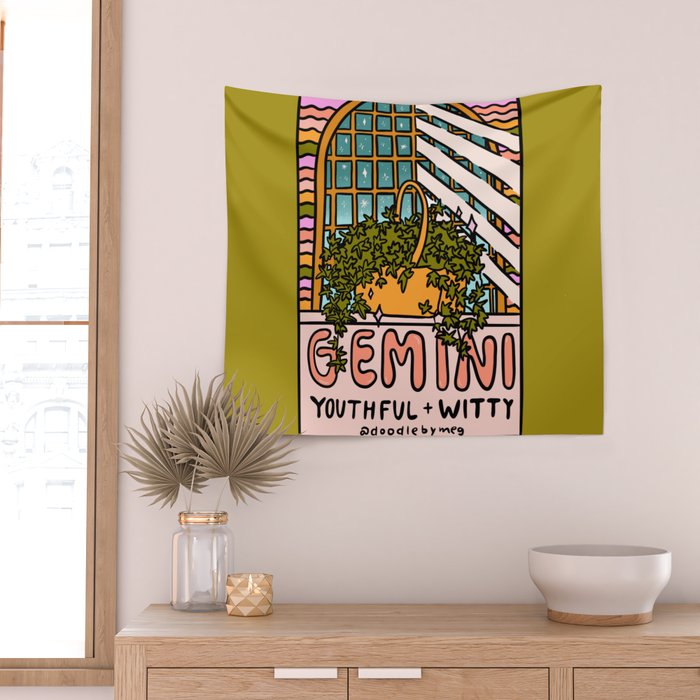 Gemini Plant Wall Tapestry Gallery Image 2