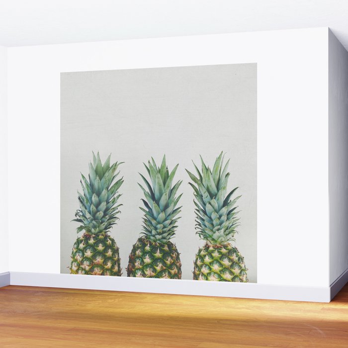 Pineapple Trio Wall Mural Gallery Image 2