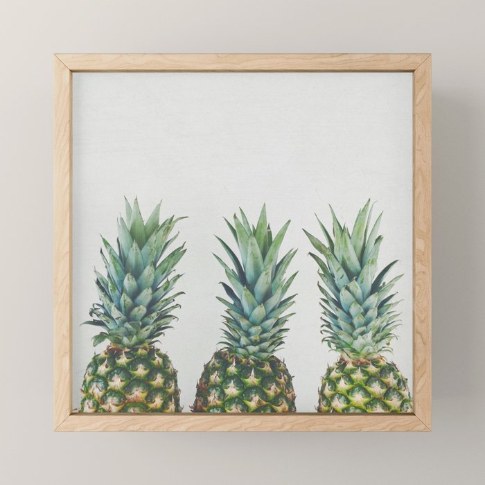 Pineapple Trio Mini Art Print Gallery Image 1