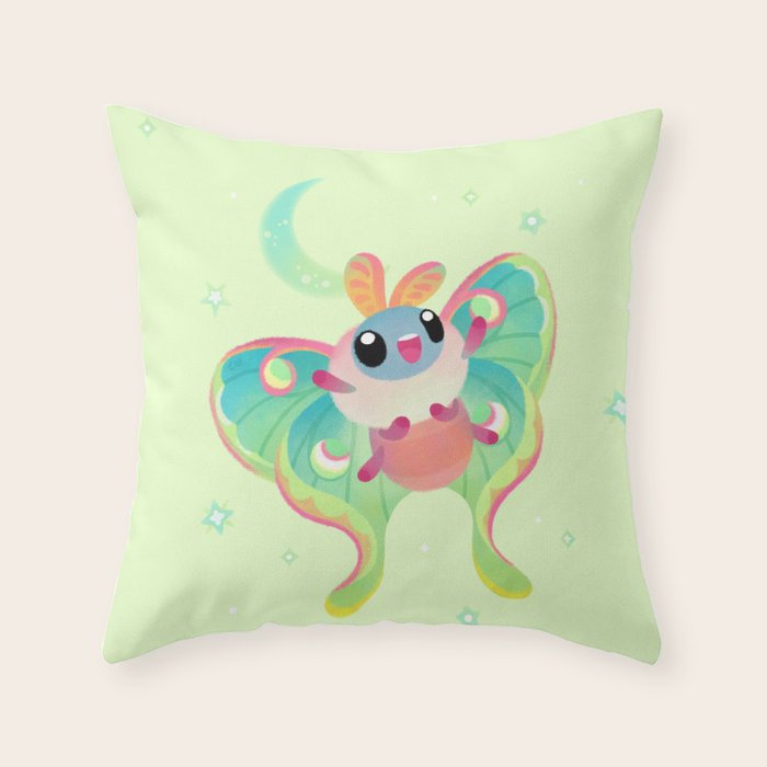 Luna Moth Throw Pillow Gallery Image 6