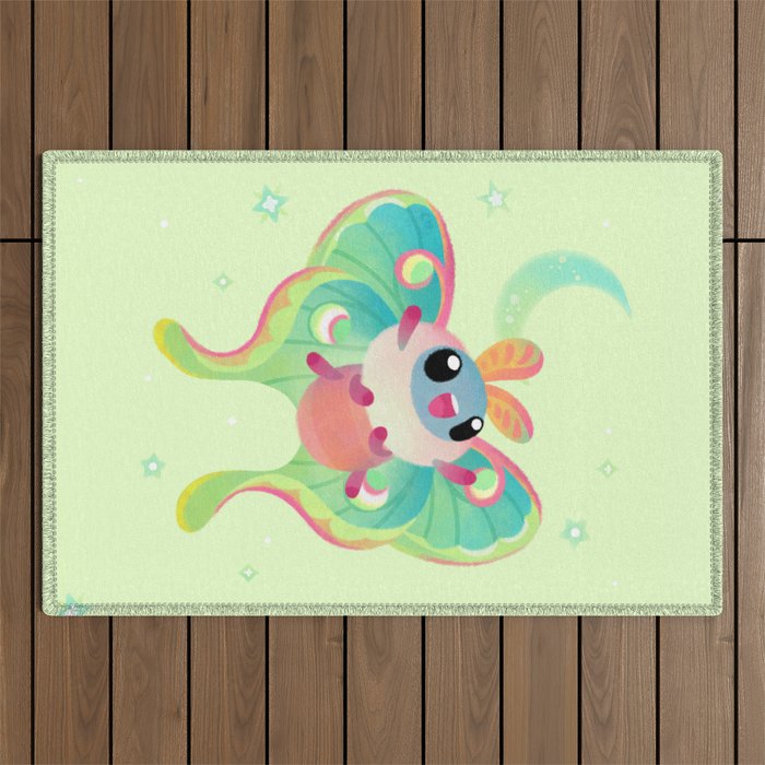 Luna Moth Outdoor Rug Gallery Image 1