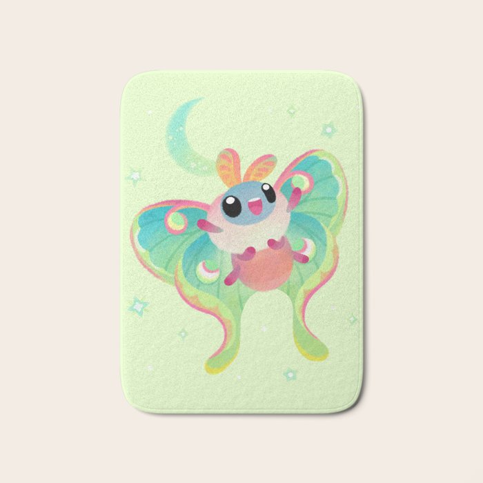 Luna Moth Bath Mat Gallery Image 1