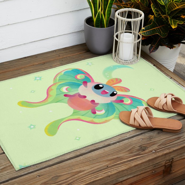 Luna Moth Outdoor Rug Gallery Image 2