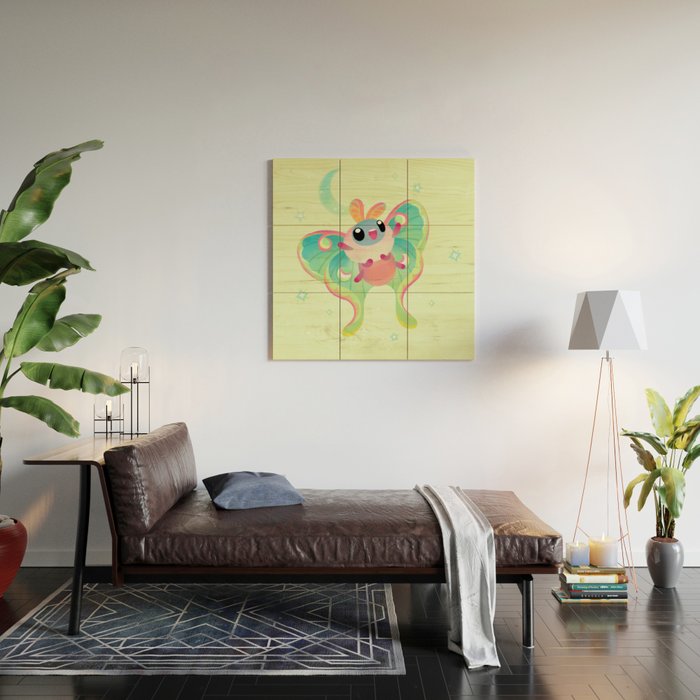 Luna Moth Wood Wall Art Gallery Image 2