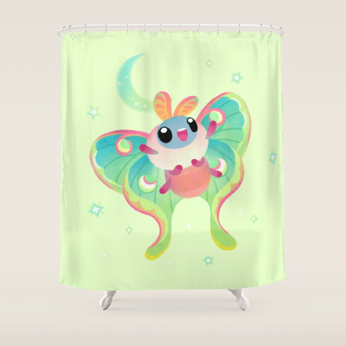 Luna Moth Shower Curtain Gallery Image 1