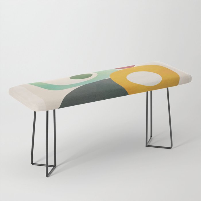 Mid-Century Modern Abstract Art 05 Bench Gallery Image 1