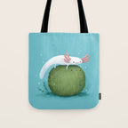 Axolotl on a Mossball Tote Bag Gallery Image 1