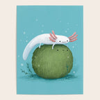 Axolotl on a Mossball Poster Gallery Image 4