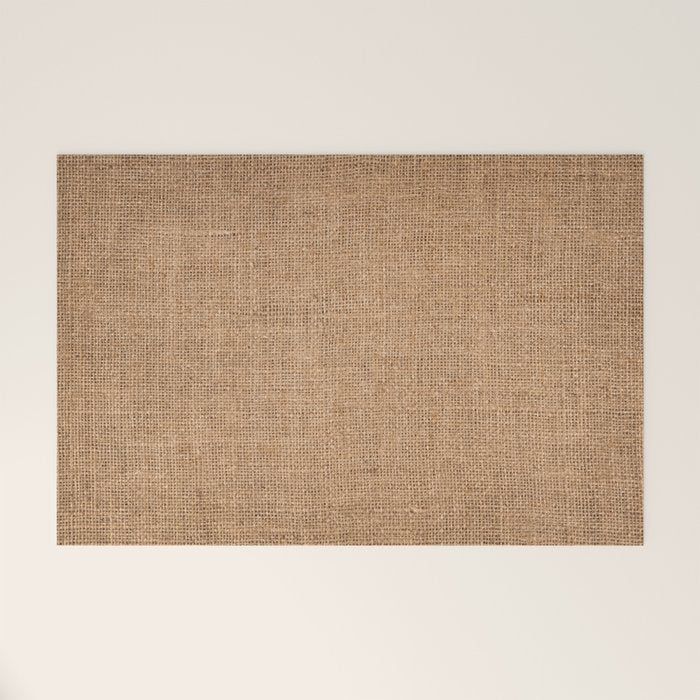 Burlap Fabric 2.0 Welcome Mat Gallery Image 1