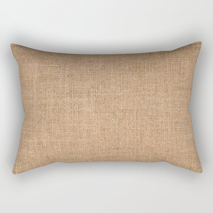 Burlap Fabric 2.0 Rectangular Pillow Gallery Image 2