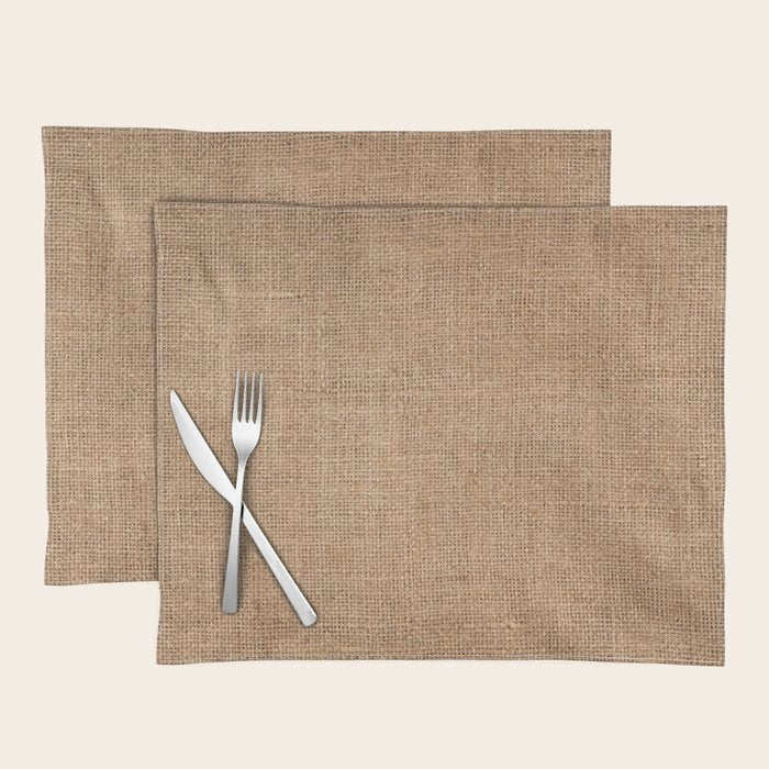 Burlap Fabric 2.0 Placemat Gallery Image 1