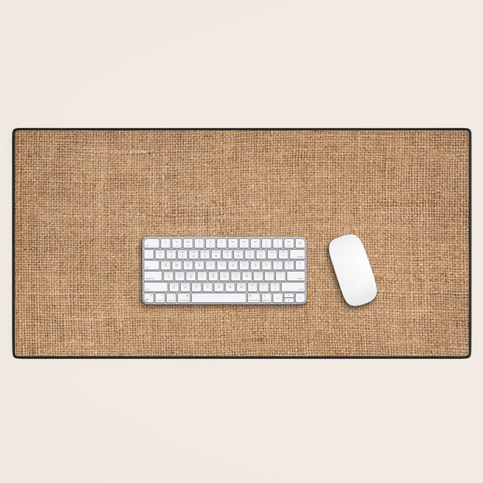 Burlap Fabric 2.0 Desk Mat Gallery Image 1