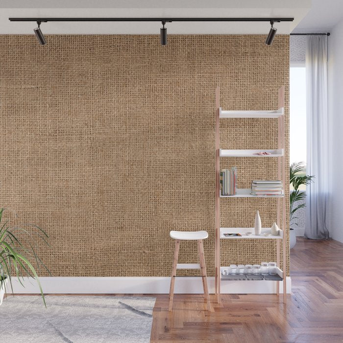 Burlap Fabric 2.0 Wall Mural Gallery Image 1