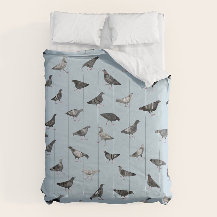 Pigeons Doing Pigeon Things Comforter Gallery Image 6