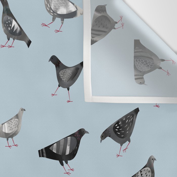 Pigeons Doing Pigeon Things Wall Tapestry Gallery Image 3