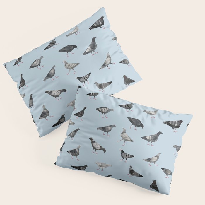 Pigeons Doing Pigeon Things Pillow Sham Gallery Image 3