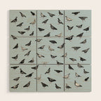 Pigeons Doing Pigeon Things Wood Wall Art Gallery Image 1