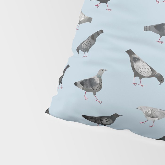 Pigeons Doing Pigeon Things Pillow Sham Gallery Image 4