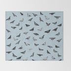Pigeons Doing Pigeon Things Throw Blanket Gallery Image 2
