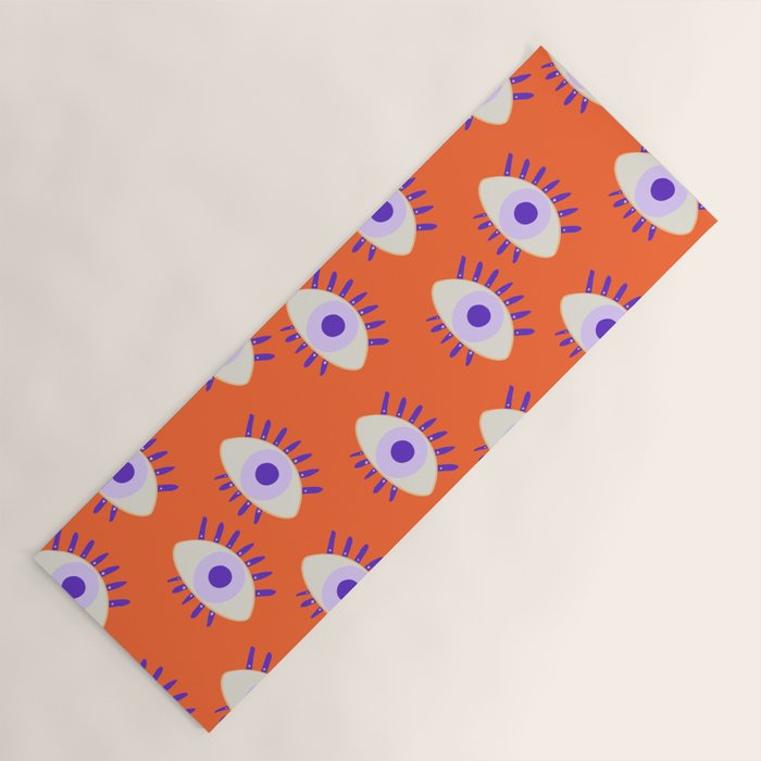 Very peri evil eyes  Yoga Mat Gallery Image 1