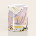 Lavender Mountains, Romantic Scenic Landscape Nature, Travel Summer Painting, Bohemian Colorful Hills Adventure Sunset Coffee Mug Gallery Image 4