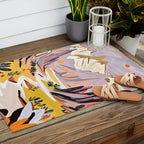Lavender Mountains, Romantic Scenic Landscape Nature, Travel Summer Painting, Bohemian Colorful Hills Adventure Sunset Outdoor Rug Gallery Image 2