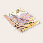 Lavender Mountains, Romantic Scenic Landscape Nature, Travel Summer Painting, Bohemian Colorful Hills Adventure Sunset Notebook Gallery Image 3