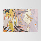 Lavender Mountains, Romantic Scenic Landscape Nature, Travel Summer Painting, Bohemian Colorful Hills Adventure Sunset Rug Gallery Image 2