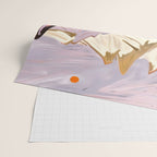 Lavender Mountains, Romantic Scenic Landscape Nature, Travel Summer Painting, Bohemian Colorful Hills Adventure Sunset Wrapping Paper Gallery Image 2