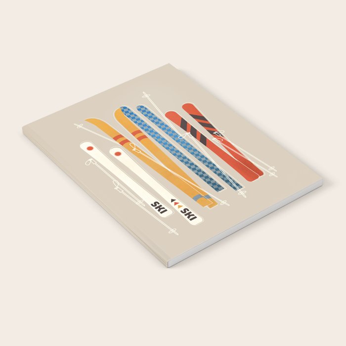 Ski Illustration Notebook Gallery Image 2