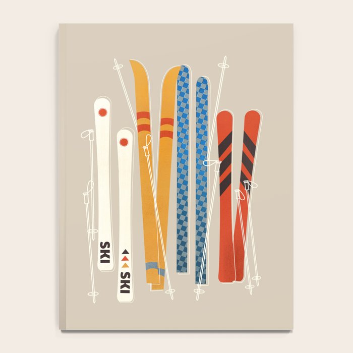 Ski Illustration Notebook Gallery Image 4