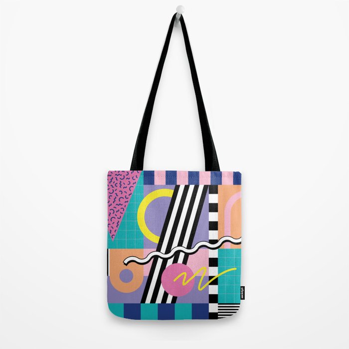 Memphis pattern 85 - 80s / 90s Retro Tote Bag Gallery Image 2