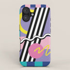 Memphis pattern 85 - 80s / 90s Retro iPhone Case Gallery Image 1