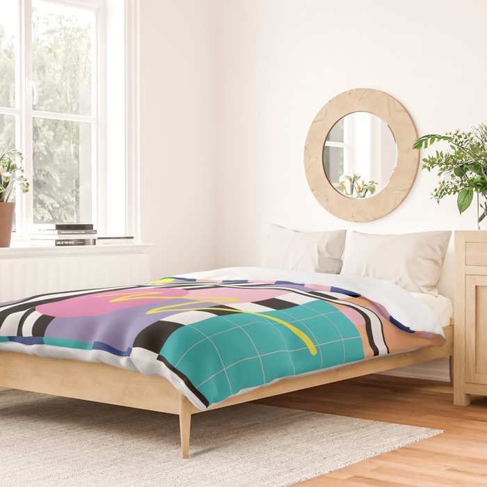 Memphis pattern 85 - 80s / 90s Retro Duvet Cover Gallery Image 2